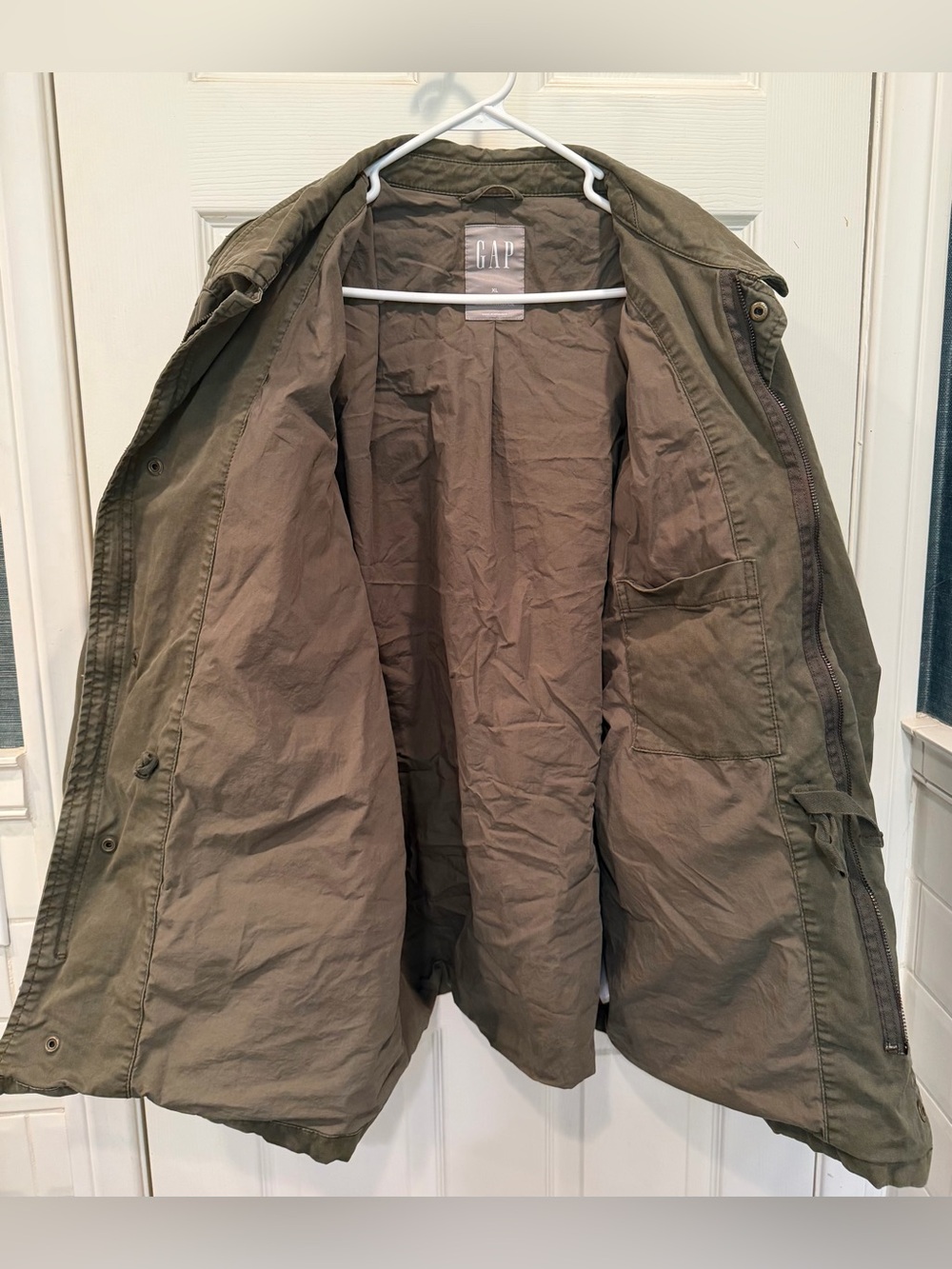 Gap Men’s XL Fatigue Utility Jacket Deep Green Military Field Jacket - Picture 2 of 8
